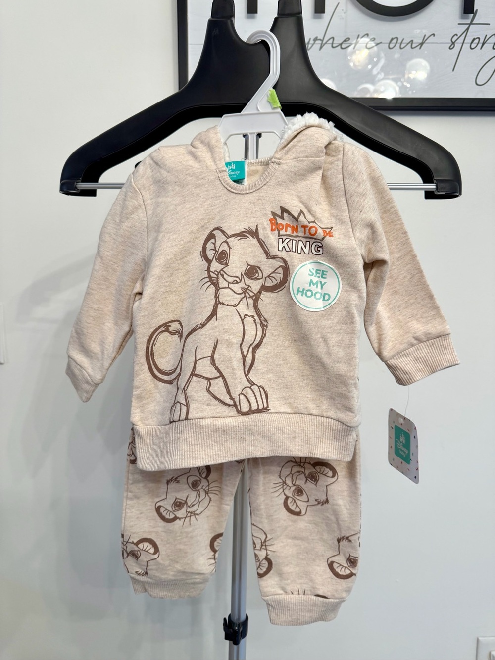 Disney Beige Lion King Hooded Pajama Set